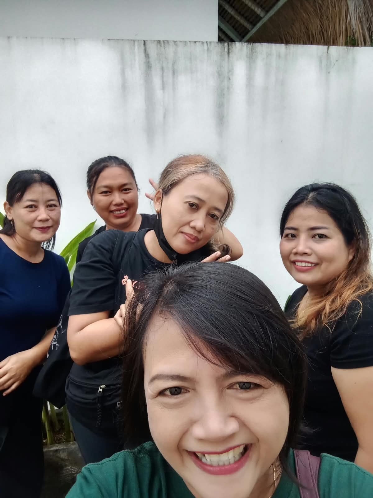 Team members together before a visit